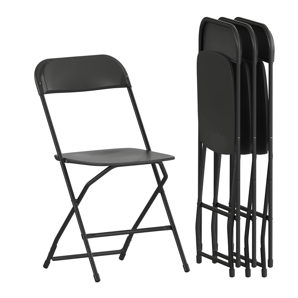 Plastic Folding Chair - 4 Pack 650Lb Weight Capacity