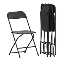 Plastic Folding Chair - 4 Pack 650Lb Weight Capacity