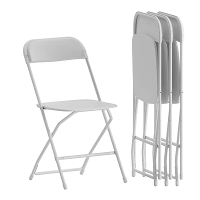 Plastic Folding Chair - 4 Pack 650Lb Weight Capacity