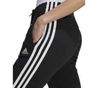 adidas Women's 3-Stripe Cotton Fleece Sweatpant Jogger