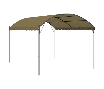 vidaXL Gazebo 13.1'x9.8'x8.5' Taupe 0.6 oz/ft²