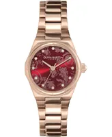 Olivia Burton Women's Sports Luxe Hexa Mini Carnation Gold-Tone Stainless Steel Bracelet Watch 28mm