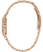 Olivia Burton Women's Soft Square Carnation Gold-Tone Stainless Steel Bracelet Watch 28mm