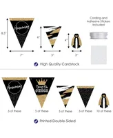 Hoco Dance - Diy Homecoming Pennant Garland Decoration - Triangle Banner - 30 Pc