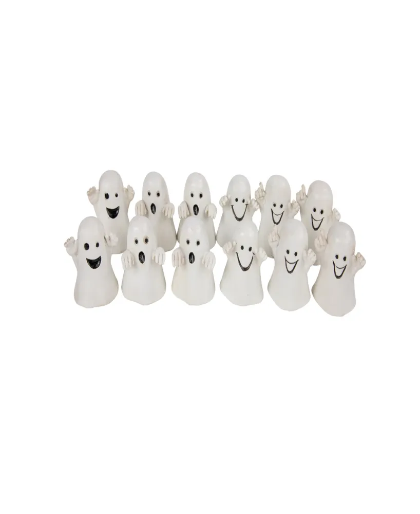 Set of 12 Mini Ghost Decorations, 1.5"