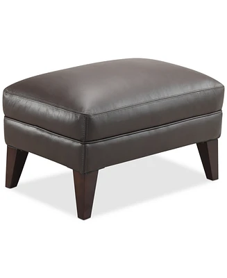 Collyn 31" Modern Leather Ottoman, Created for Macy's