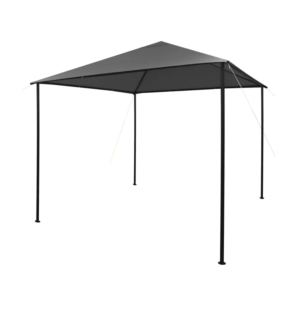 vidaXL Gazebo 9.8'x9.8' Anthracite Fabric and Steel 0.6 oz/ft²