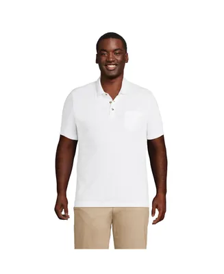 Lands' End Big & Tall Short Sleeve Slub Pocket Polo T-Shirt
