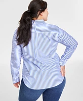 On 34th Plus Collared Button-Down Shirt, Created for Macy's