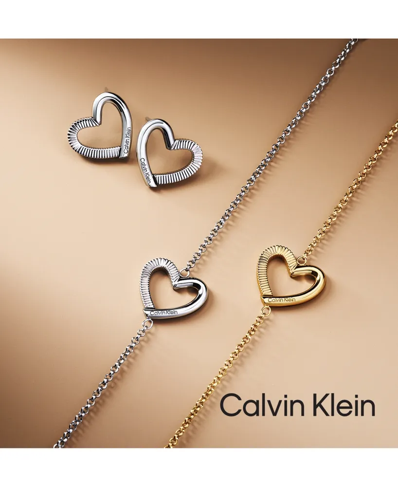 Calvin Klein Women's Stainless Steel Heart Earrings