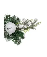 6' Pine Frosted Artificial Christmas Garland with Pinecones and Ornaments Unlit