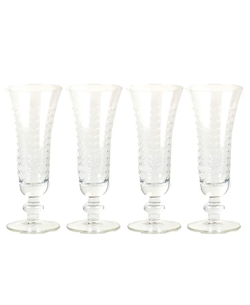 8 Oak Lane Glass Stemmed Martini Glasses, Set of 4 - Macy's