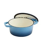 Smith and Clark Cast Iron 3 Quart Round Enamel Dutch Oven