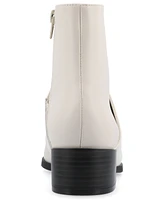 Journee Collection Women's Kyler Two Tone Block Heel Booties