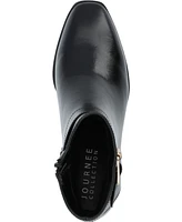 Journee Collection Women's Elley Buckle Strap Block Heel Booties