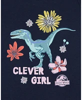 Jurassic Park Girls World Movie Film Clever Flower Sleep Pajama Set