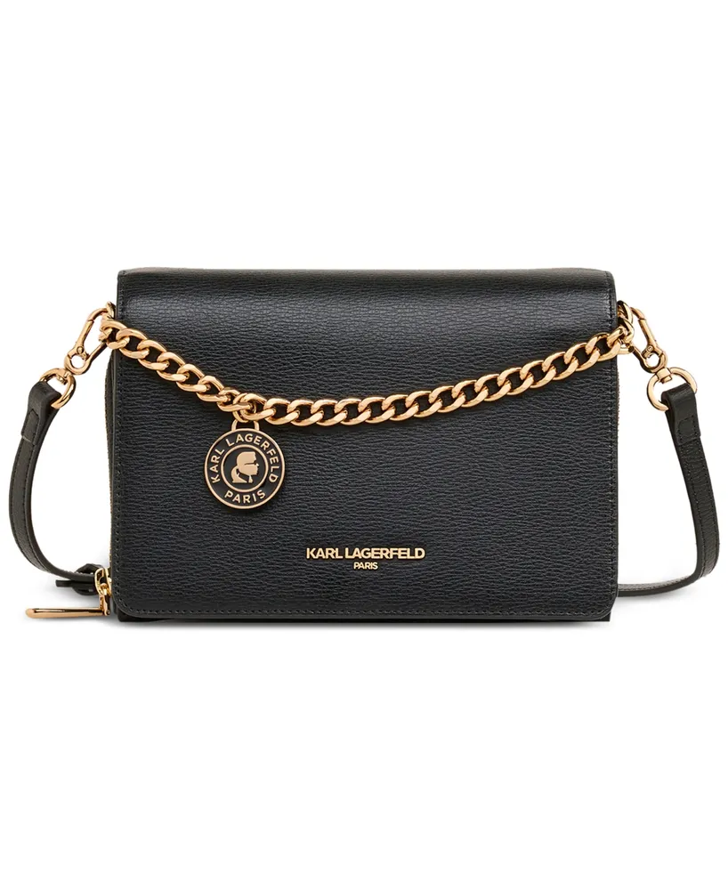 Karl Lagerfeld Paris Logo BLACK Tote BAG Handbag with CHARM NEW AUTHENTIC |  eBay