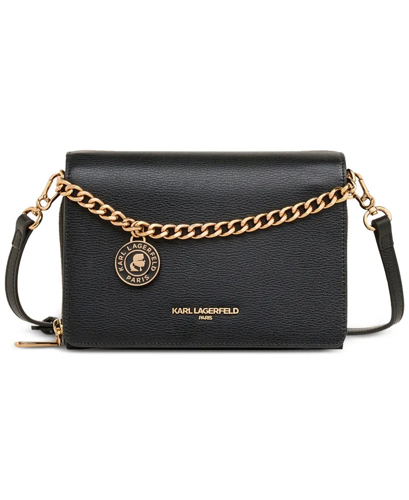 Karl Lagerfeld Paris Lourdes Mini Leather Crossbody