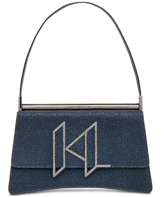Karl Lagerfeld Paris Ikons Small Leather Flap Shoulder Bag