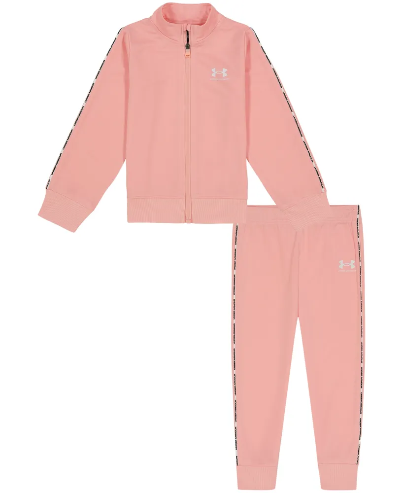 Under Armour Little Girls Piping Zip-Up Jacket and Joggers Track Set
