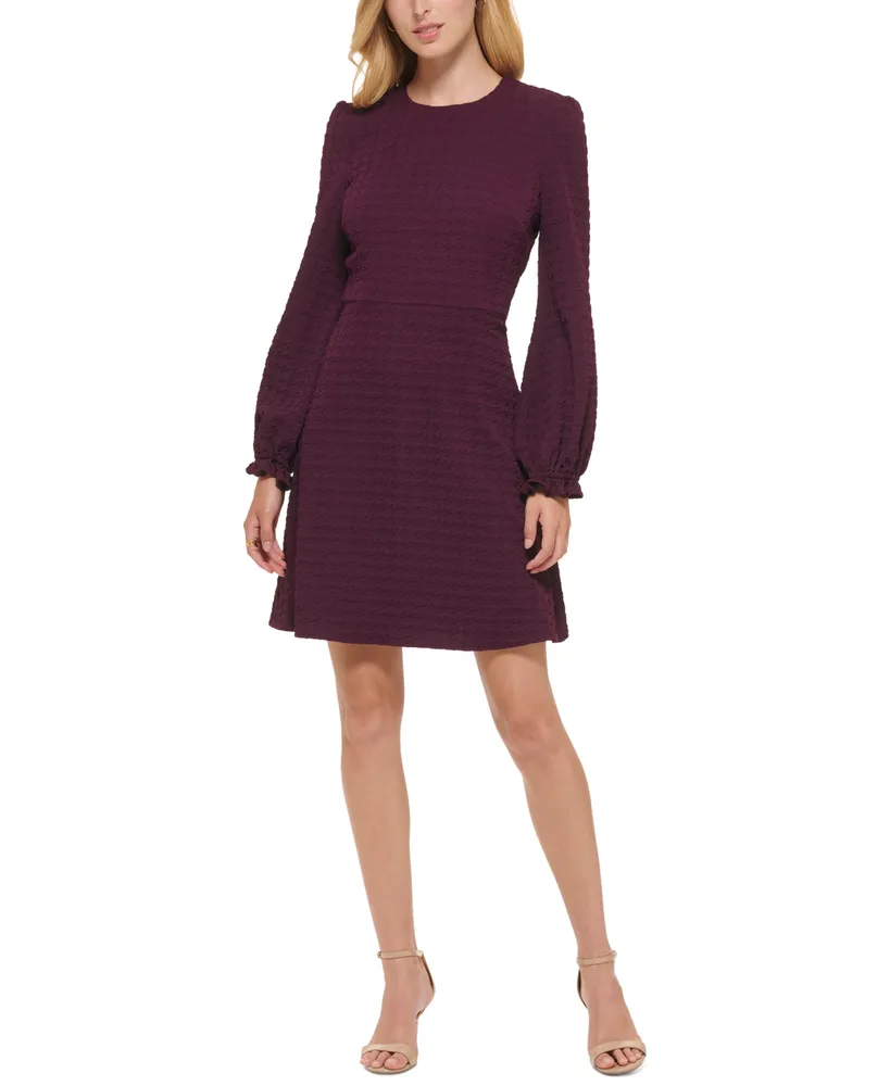 Tommy Hilfiger Women's Embossed Houndstooth Dress