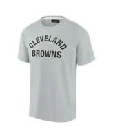 Men's and Women's Fanatics Signature Gray Cleveland Browns Super Soft Short Sleeve T-shirt