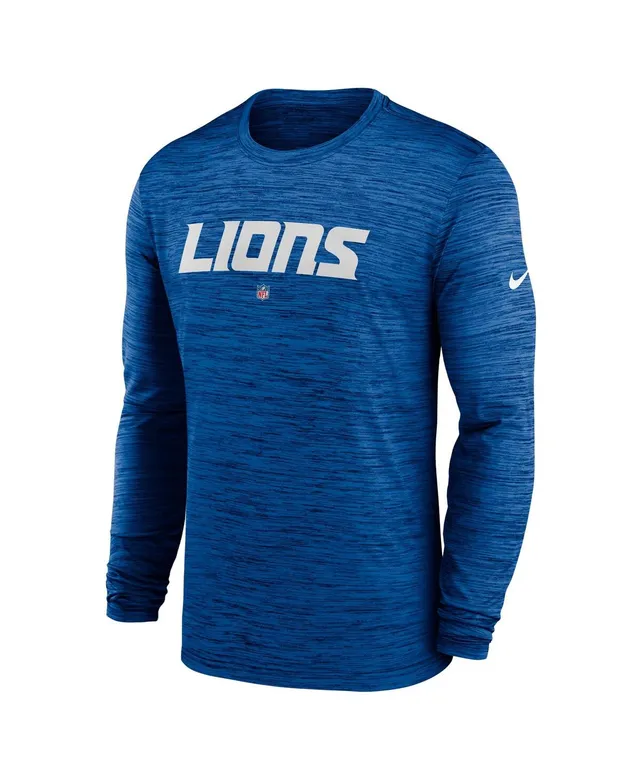 Nike Youth Detroit Lions Sideline Velocity Blue Long Sleeve T-Shirt