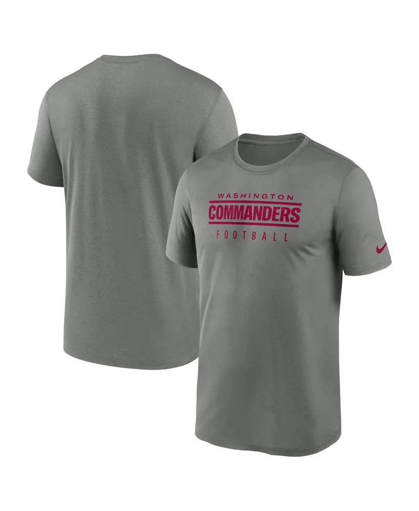 Men's Nike Heather Gray Washington Commanders Sideline Legend Performance T-shirt