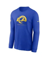 Men's Nike Royal Los Angeles Rams Sideline Performance Long Sleeve T-shirt