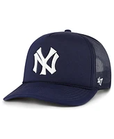 Men's '47 Brand Navy New York Yankees Foam Logo Trucker Snapback Hat