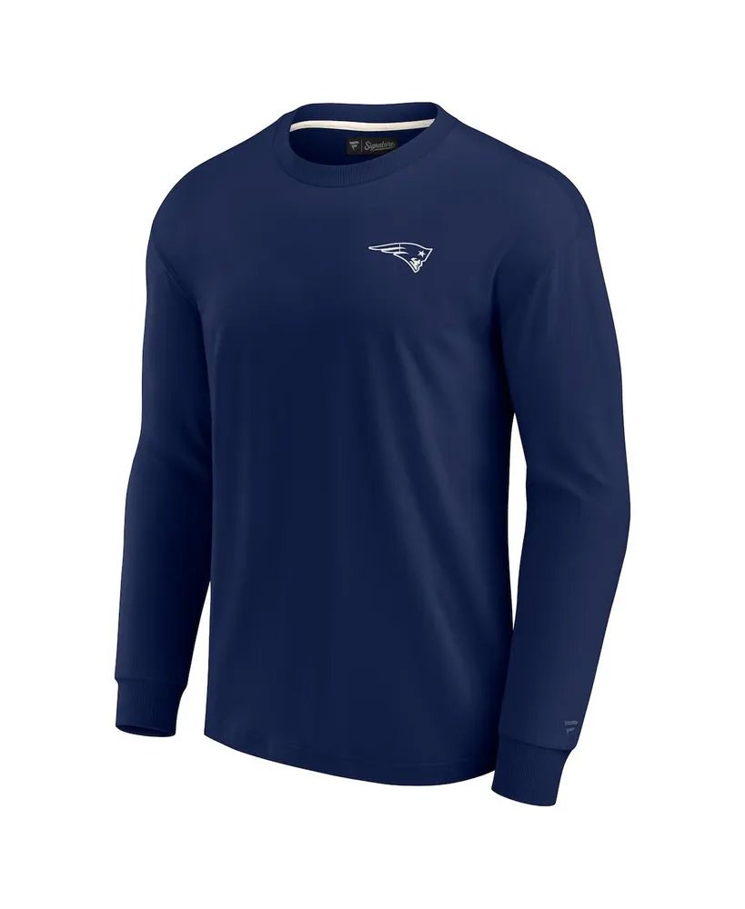 Men's and Women's Fanatics Signature Navy New England Patriots Super Soft Long Sleeve T-shirt