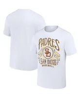 Men's Darius Rucker Collection by Fanatics White San Diego Padres Distressed Rock T-shirt