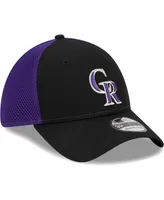 Men's New Era Black Colorado Rockies Team Neo 39THIRTY Flex Hat