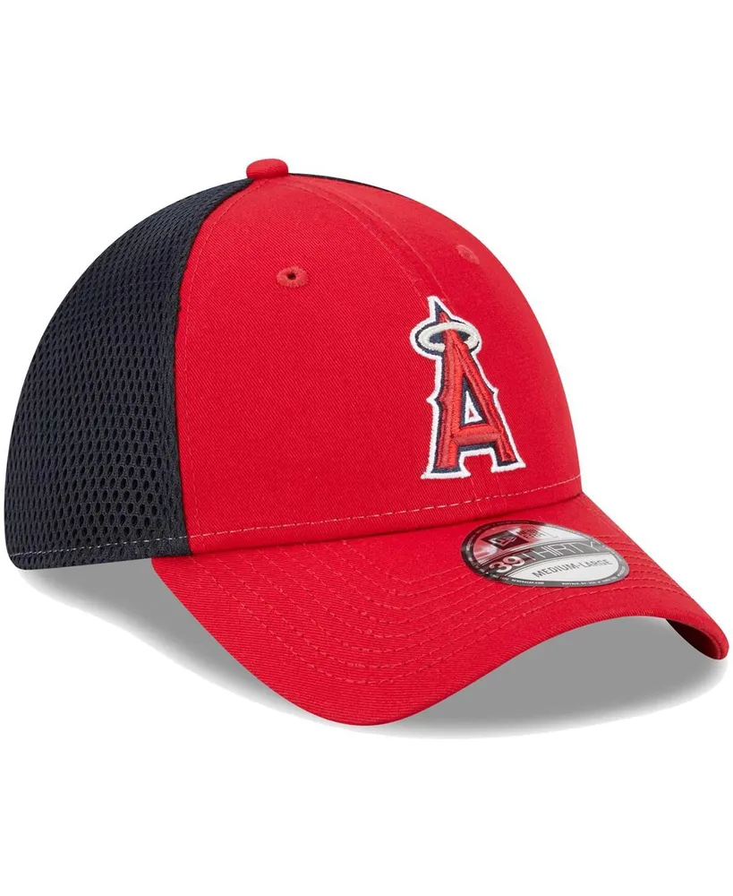 Men's New Era Red Los Angeles Angels Team Neo 39THIRTY Flex Hat