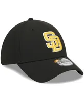 Men's New Era Black San Diego Padres Logo 39THIRTY Flex Hat