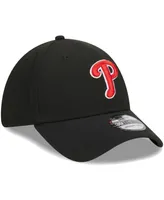 Men's New Era Black Philadelphia Phillies Logo 39THIRTY Flex Hat