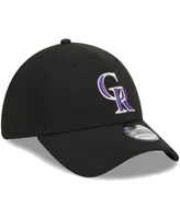 Men's New Era Black Colorado Rockies Logo 39THIRTY Flex Hat