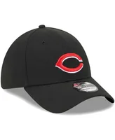 Men's New Era Black Cincinnati Reds Logo 39THIRTY Flex Hat