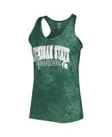 Women's Concepts Sport Green Michigan State Spartans Billboard Tie-Dye Tank and Shorts Sleep Set