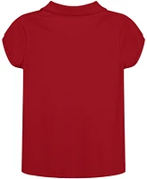 Nautica Little Girls Uniform Short Sleeve Interlock Polo Shirt