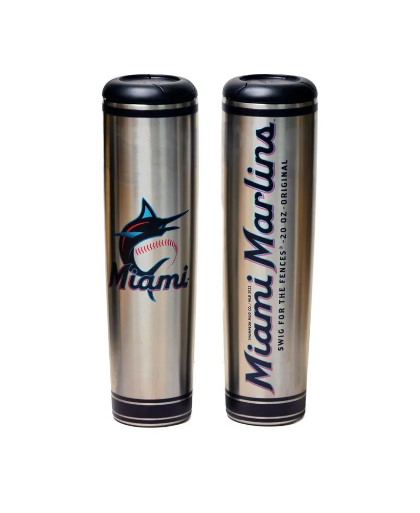 Miami Marlins 20 Oz Metal Bat Tumbler