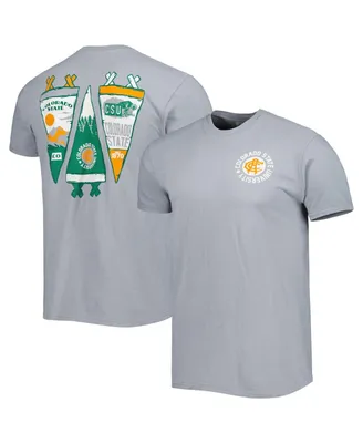 Men's Gray Colorado State Rams Pennant Comfort Color T-shirt