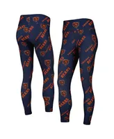 Women's Concepts Sport Navy Chicago Bears Breakthrough Allover Print Lounge Leggings