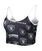 Women's Concepts Sport Black Las Vegas Raiders Breakthrough Allover Knit Lounge Bralette