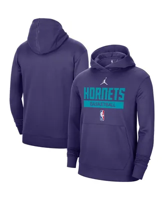 Men's Jordan Purple Charlotte Hornets 2022/23 Spotlight On-Court Practice Performance Pullover Hoodie