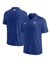 Men's Nike Royal Kansas City Royals Authentic Collection Victory Striped Performance Polo Shirt