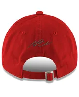 Men's New Era Scarlet Austin Cindric Enzyme Washed 9TWENTY Adjustable Hat