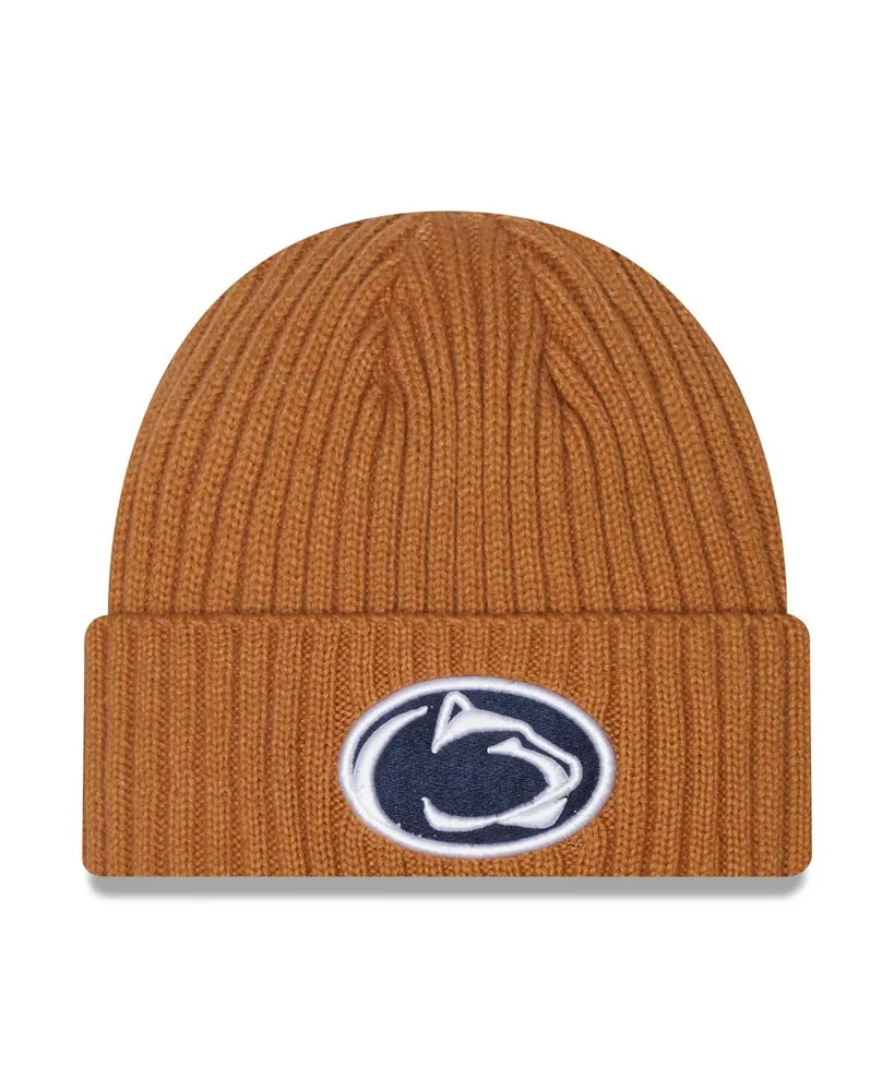 Men's New Era Light Brown Penn State Nittany Lions Core Classic Cuffed Knit Hat