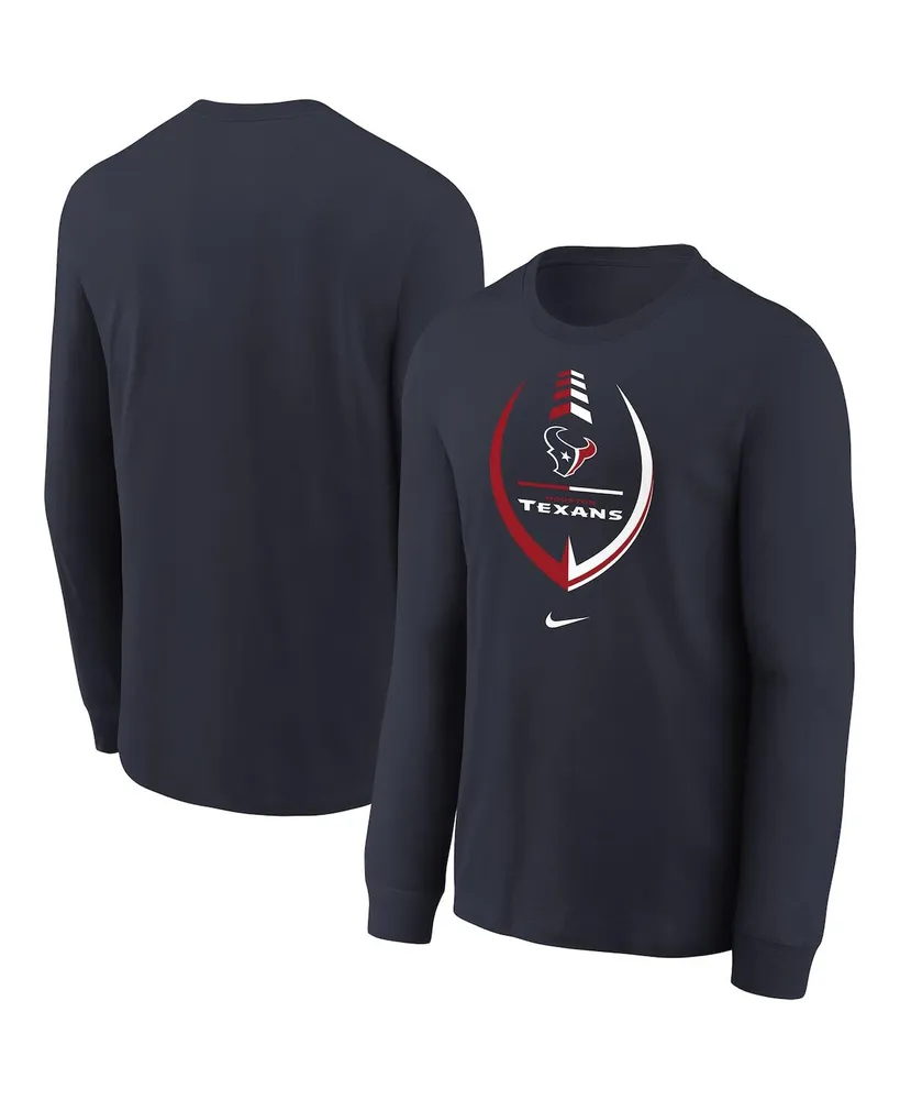 Toddler Boys and Girls Nike Navy Houston Texans Icon Long Sleeve T-shirt