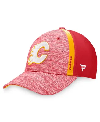 Men's Fanatics Heather Red Calgary Flames Defender Flex Hat
